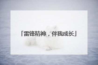 雷锋精神，伴我成长