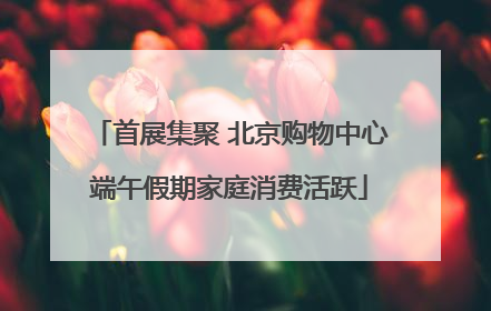 首展集聚 北京购物中心端午假期家庭消费活跃