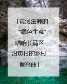 黄河滋养的“绿色生意” 唱响长清区沿黄村的乡村振兴曲
