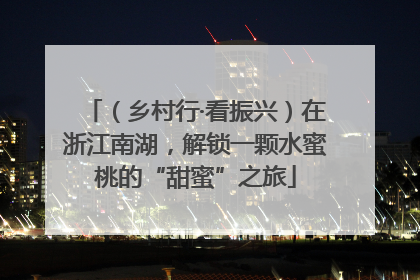 （乡村行·看振兴）在浙江南湖，解锁一颗水蜜桃的“甜蜜”之旅