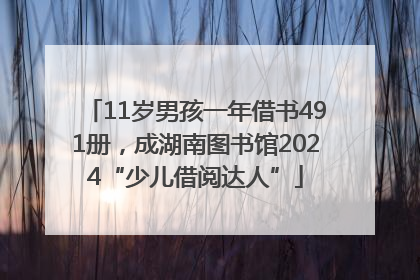 11岁男孩一年借书491册，成湖南图书馆2024“少儿借阅达人”