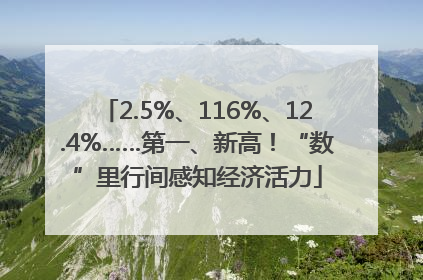 2.5%、116%、12.4%……第一、新高！“数”里行间感知经济活力