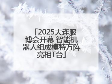 2025大连服博会开幕 智能机器人组成模特方阵亮相T台