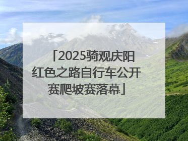 2025骑观庆阳红色之路自行车公开赛爬坡赛落幕