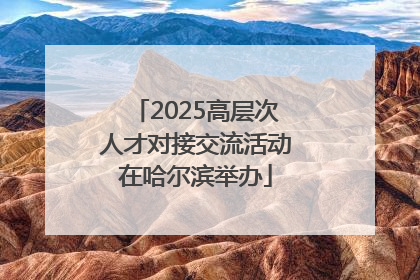 2025高层次人才对接交流活动在哈尔滨举办