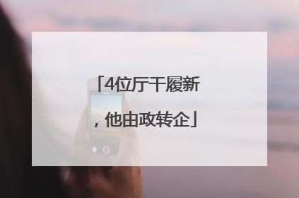 4位厅干履新，他由政转企