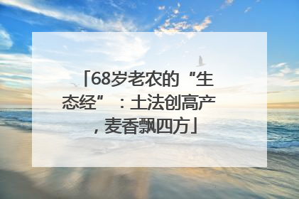 68岁老农的“生态经”：土法创高产，麦香飘四方