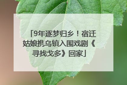 9年逐梦归乡！宿迁姑娘携乌镇入围戏剧《寻找戈多》回家